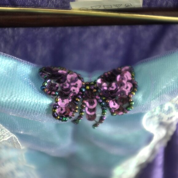 Teetot & co  Rapunzel Purple Costume Deluxe Mesh & Velvet Dress - Picture 6 of 9